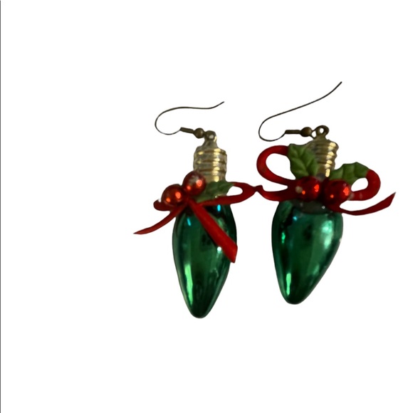 Christmas Bulb Earrings - Picture 2 of 2
